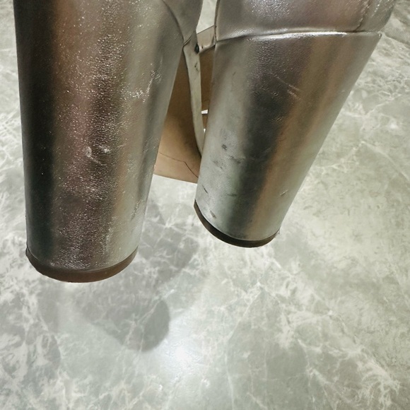 Women's Sam Edelman Daniella Heeled Sandal /Silver /Open Toe Formal Shoes SZ 8.5 - Picture 5 of 6